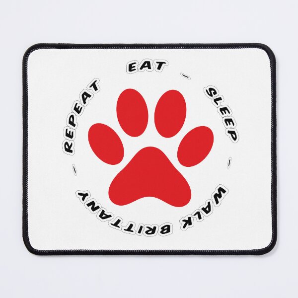 Item preview, eat sleep walk brittany repeat funny dog walking designed and sold by randomdogshirt.