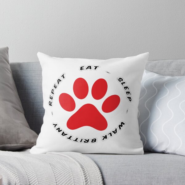 Item preview, eat sleep walk brittany repeat funny dog walking designed and sold by randomdogshirt.