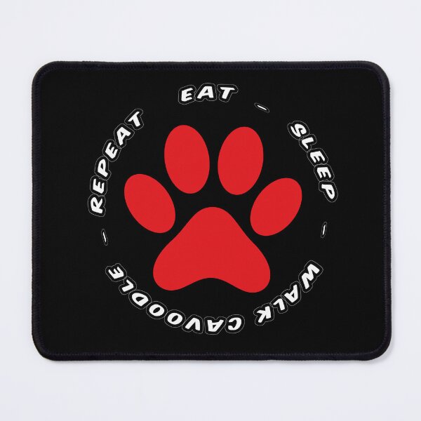 Item preview, eat sleep walkcavoodle repeat funny dog walking designed and sold by randomdogshirt.