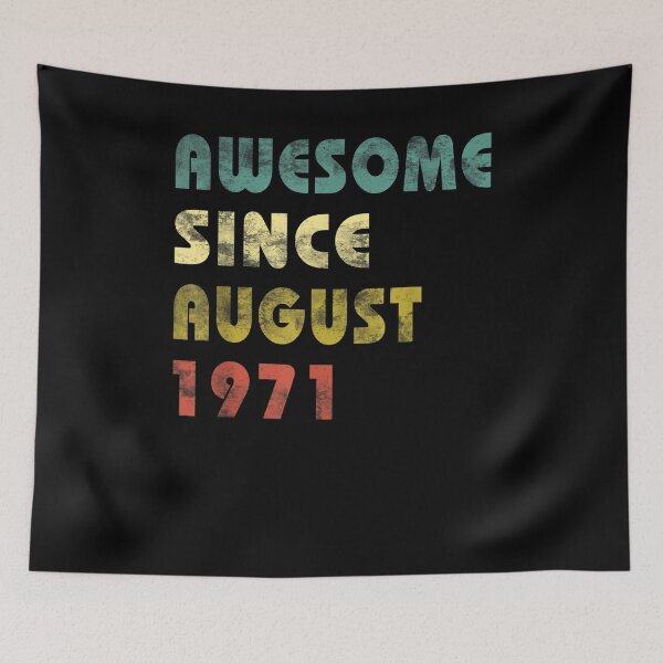 Item preview, 51 Years Old Funny Awesome Since August 1971st Birthday  designed and sold by u8ritaae.
