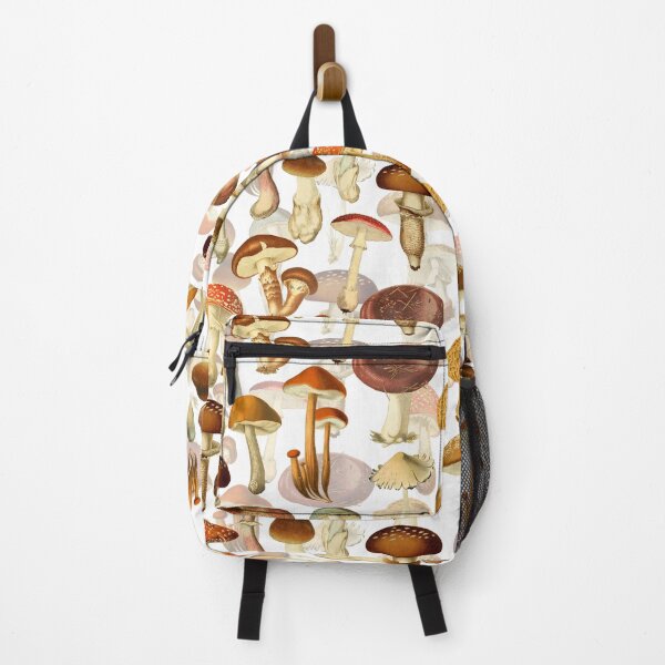 Item preview, Vintage toxic mushrooms forest Botanical Garden pattern on white Nightgarden designed and sold by UtArt.