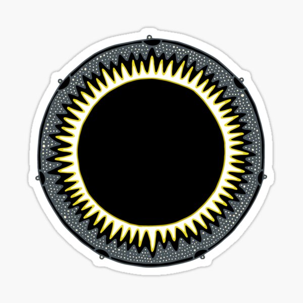 Aperçu de l'œuvre mandala éclipse solaire créée et vendue par scrummy.