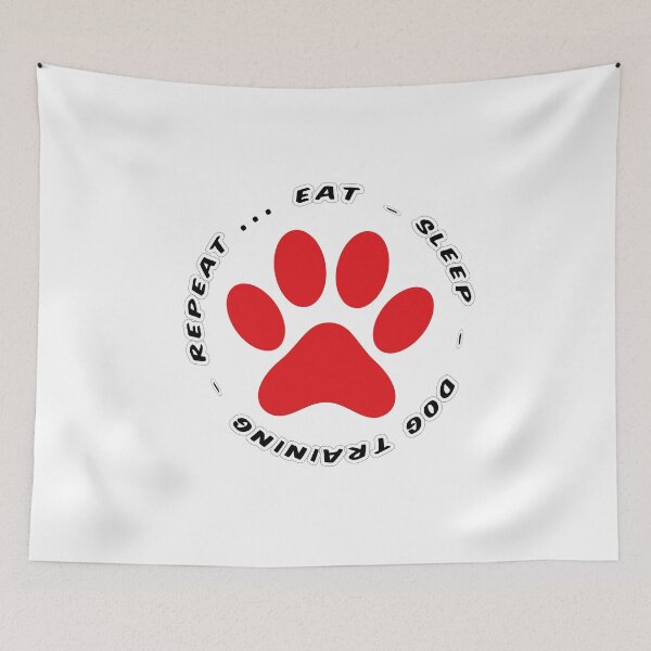 Item preview, eat sleep training repeat funny dog walking designed and sold by randomdogshirt.