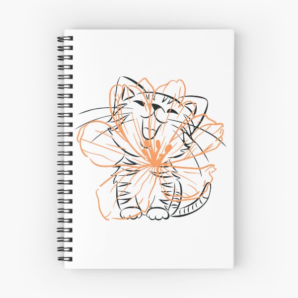 Item preview, gato con flores designed and sold by Amadej.