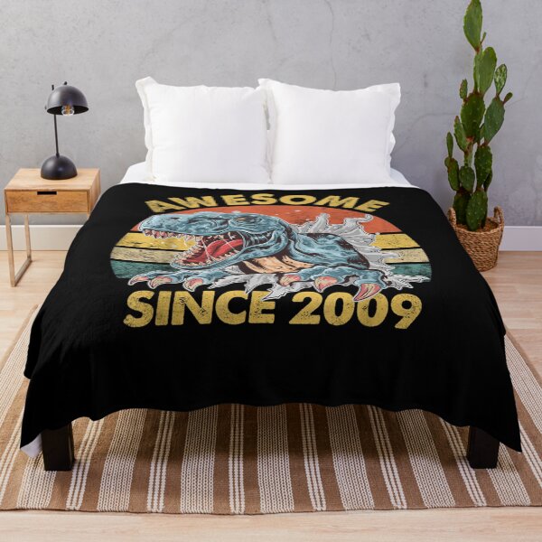 Item preview, Vintage Retro Awesome Since 2009 13th Birthday Dinosaur Kids designed and sold by u8ritaae.