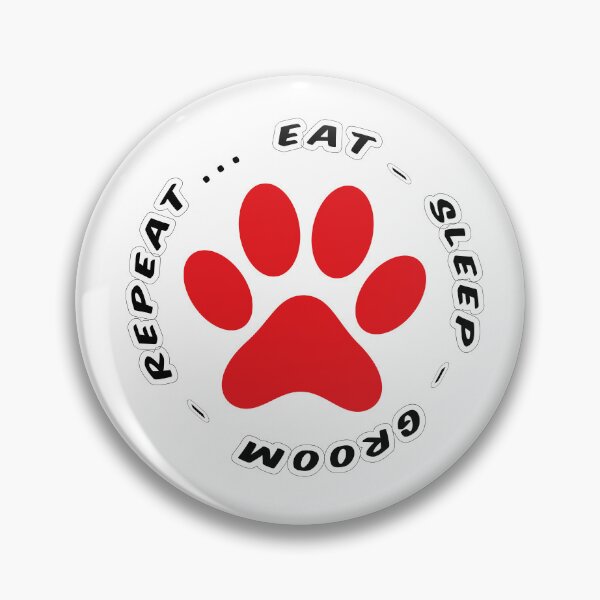 Item preview, eat sleep groom repeat funny dog grooming designed and sold by randomdogshirt.