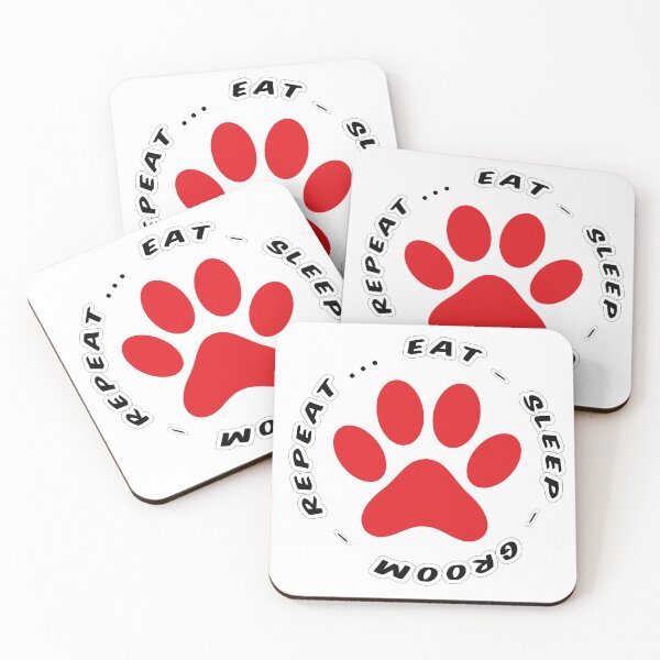 Item preview, eat sleep groom repeat funny dog grooming designed and sold by randomdogshirt.