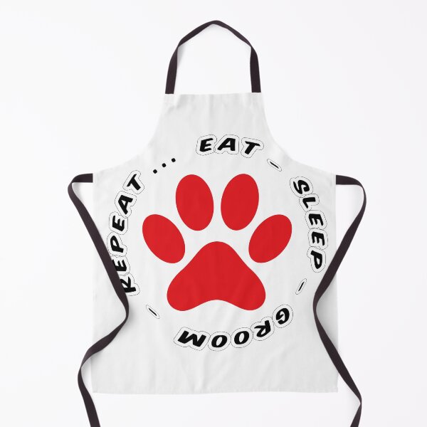 Item preview, eat sleep groom repeat funny dog grooming designed and sold by randomdogshirt.