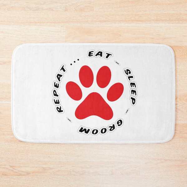 Item preview, eat sleep groom repeat funny dog grooming designed and sold by randomdogshirt.