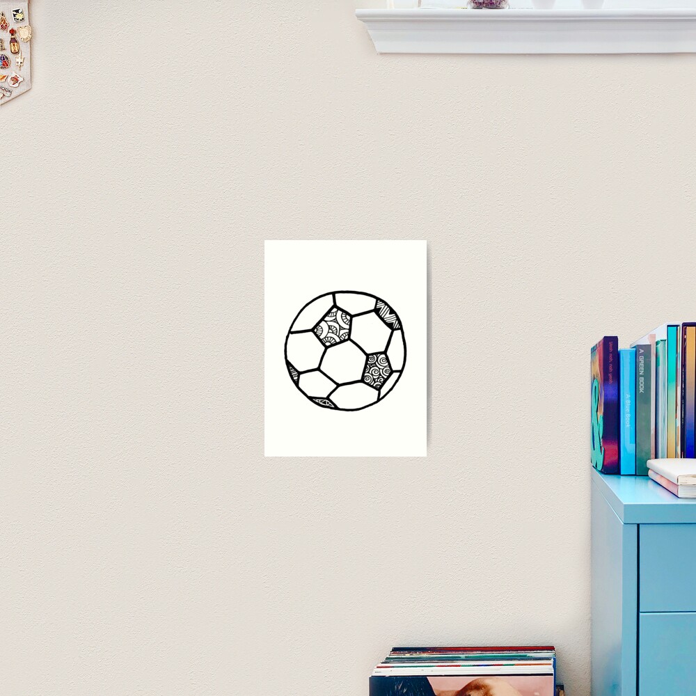 "Zentangle Soccer Ball" Art Print by alexavec Redbubble