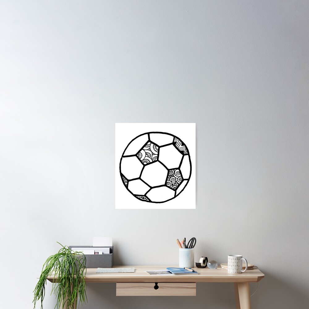 "Zentangle Soccer Ball" Poster by alexavec Redbubble