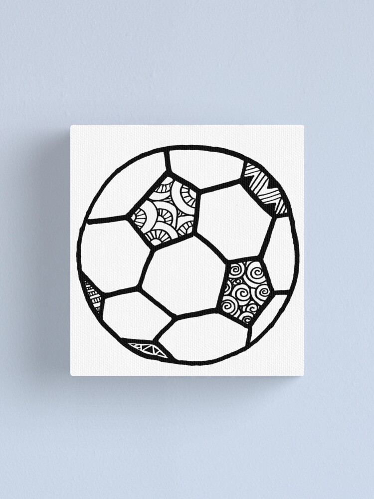 "Zentangle Soccer Ball" Canvas Print by alexavec Redbubble