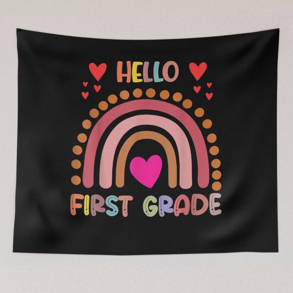Item preview, Hello First Grade Rainbow Back To School Teachers Kids  designed and sold by u8ritaae.