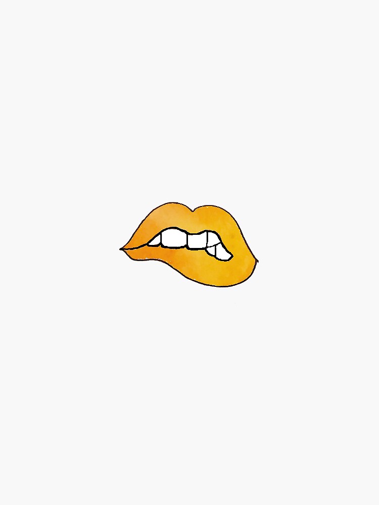 "Yellow Lips" Sticker by alexavec Redbubble