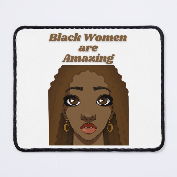 Item preview, Black Women are Amazing - proud black woman with curls, long hair, and big beautiful eyes. designed and sold by Mechanical-Artt.