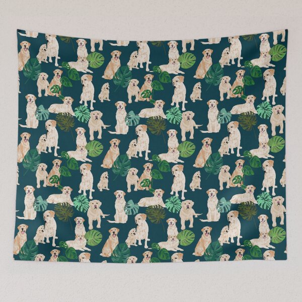 Item preview, Yellow Lab Tropical  designed and sold by ArtofACoonhound.