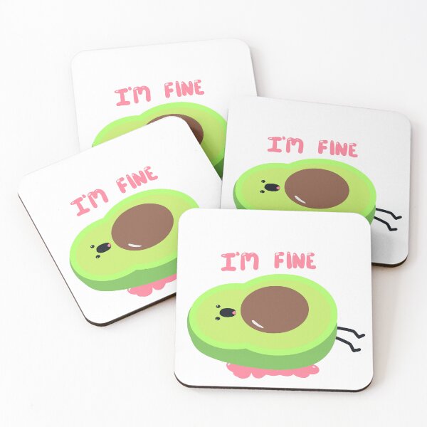 Item preview, I'm FINE Avocado, Lilla The Lamb designed and sold by LillaTheLamb.