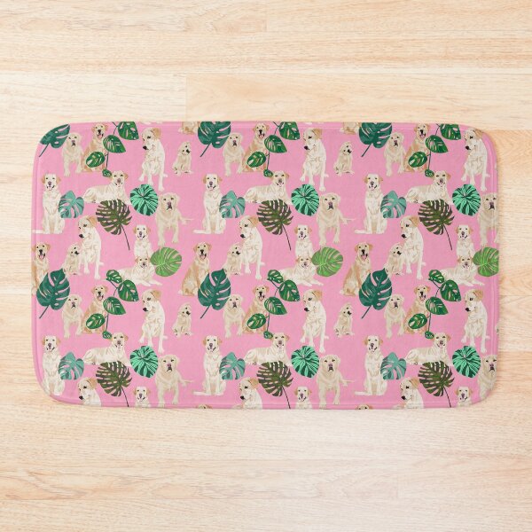 Item preview, Yellow labs tropical pink designed and sold by ArtofACoonhound.