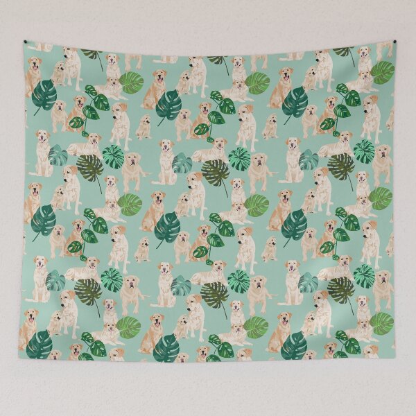 Item preview, Yellow labrador tropical  designed and sold by ArtofACoonhound.