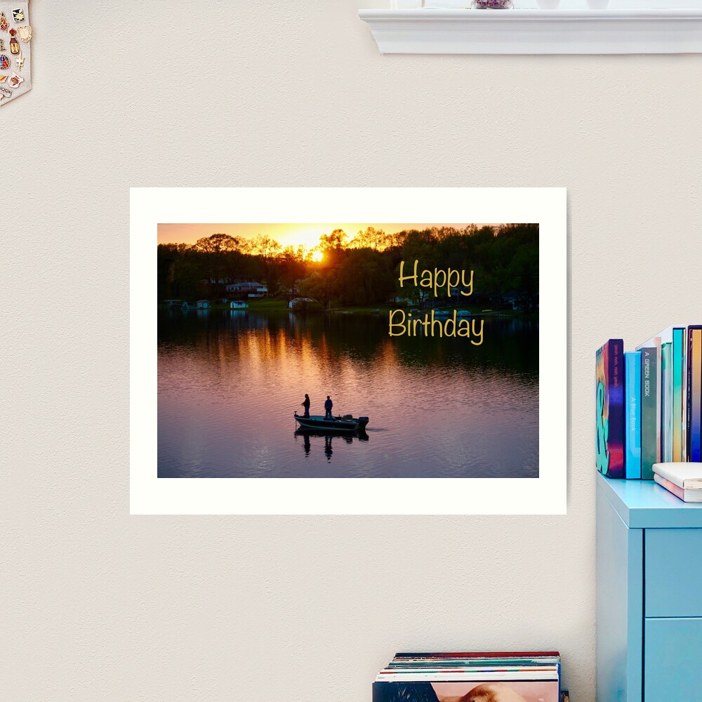 Happy Birthday fishing Art Print for Sale by Beth Tidd
