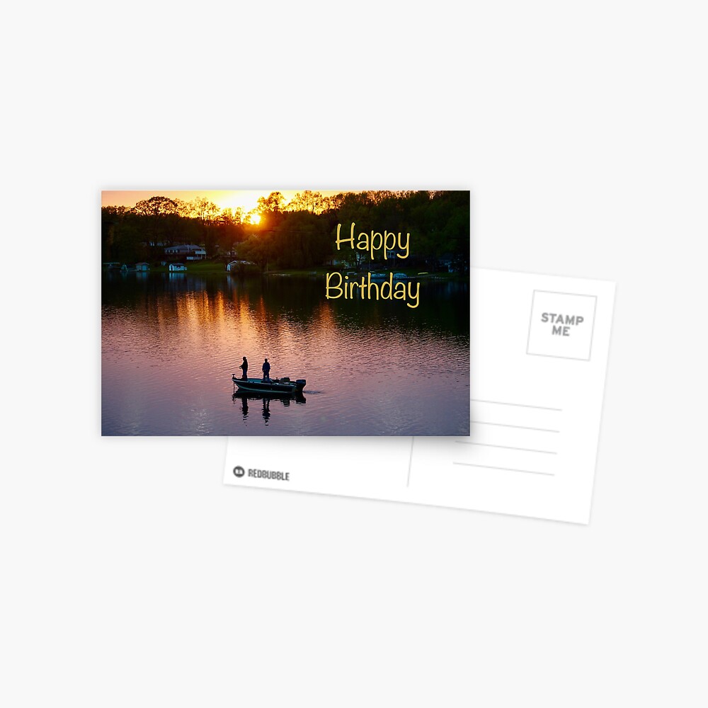 Carte De Vœux Joyeux Anniversaire De Peche Par Bethtidd Redbubble