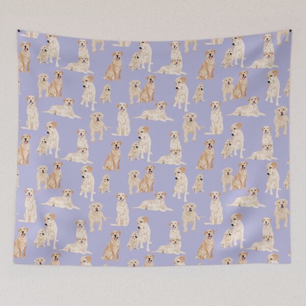 Item preview, Yellow Labrador light blue designed and sold by ArtofACoonhound.