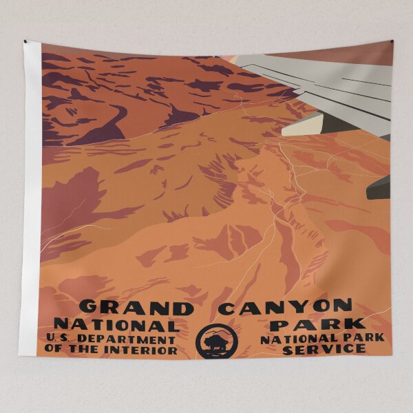Item preview, Vintage Grand Canyon WPA Postcard designed and sold by beckahbrooks.