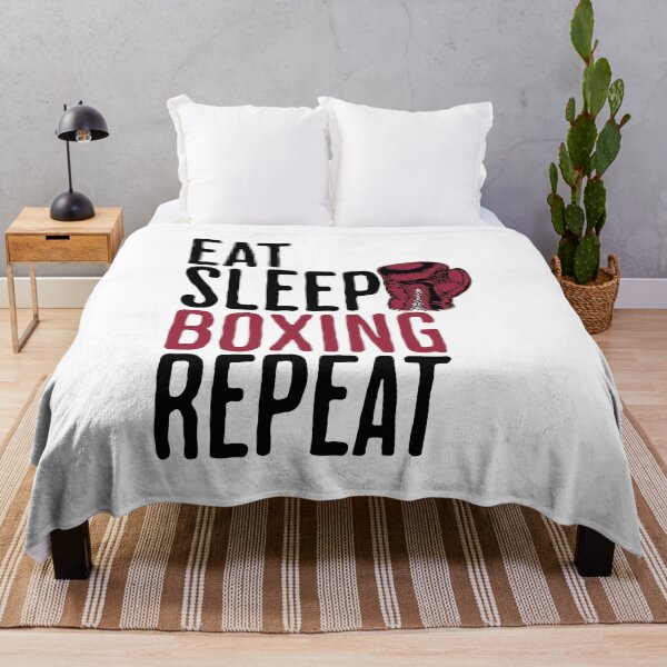 Item preview, Eat Sleep Boxing Repeat - Boxing Humor designed and sold by AlanPhotoArt.