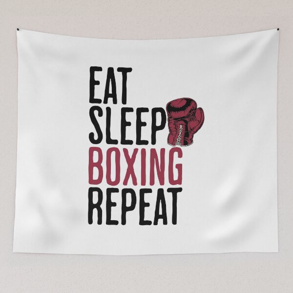 Item preview, Eat Sleep Boxing Repeat - Boxing Humor designed and sold by AlanPhotoArt.