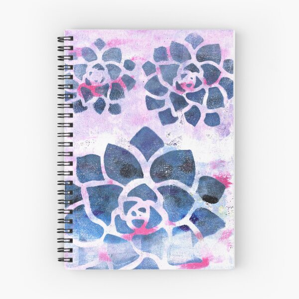 Item preview, Estampado de gel abstracto Flor en Azul, Rosa y Morado designed and sold by NotesFromAlex.
