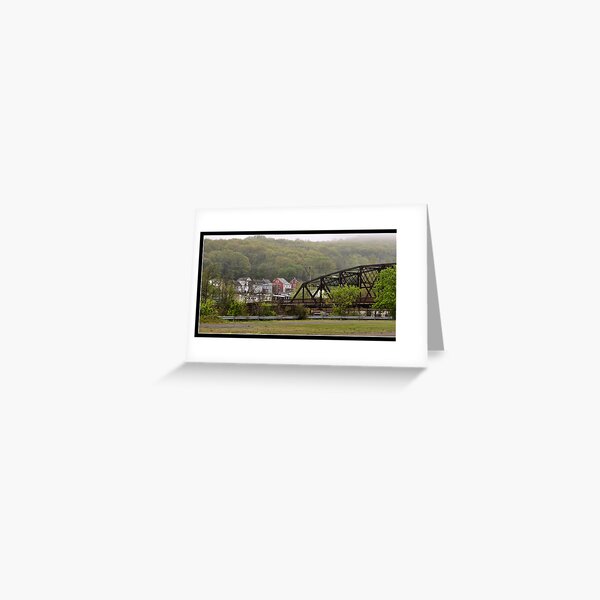 Fog Lifting Over Easton, PA Greeting Card
