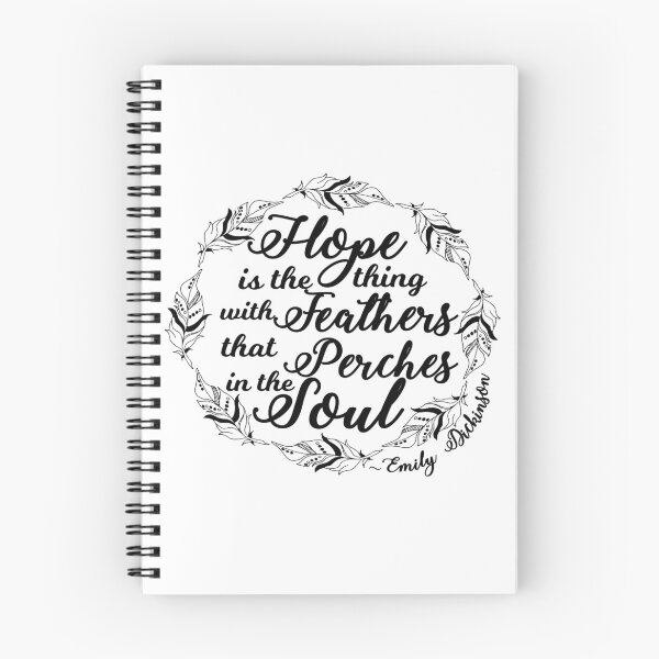 Item preview, Hope is the Thing With Feathers, Emily Dickinson Quote, Literary Gifts designed and sold by BookeryBoutique.