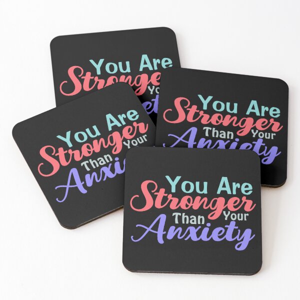 Item preview, You Are Stronger Than Your Anxiety - Motivational Quote designed and sold by BopleDesigns.