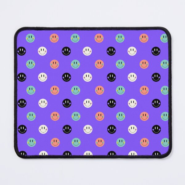 Item preview, Retro Colorful Happy Face Print on a Purple Background designed and sold by CreativeDelco.