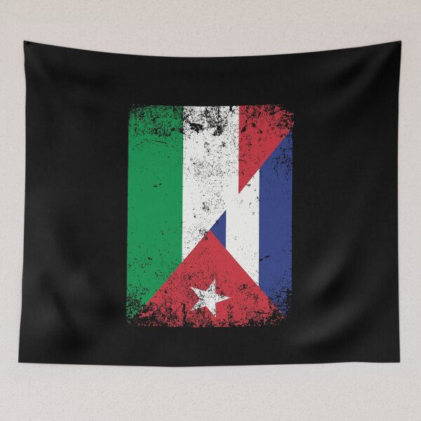 Item preview, Cuba Italia Bandiera Caraibi Mezzo Italiano Cubano designed and sold by Lenny Stahl.