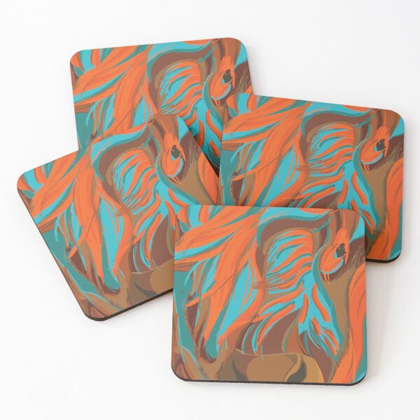 Item preview, Higland Style Acrylic Beef (Orange and Blue) designed and sold by Antoine Marineau Bélanger.