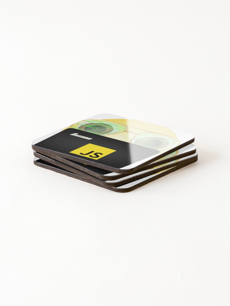 Thumbnail 4 of 5, Coasters (Set of 4), JavaScript programmer coding. designed and sold by Art-Vibrations.