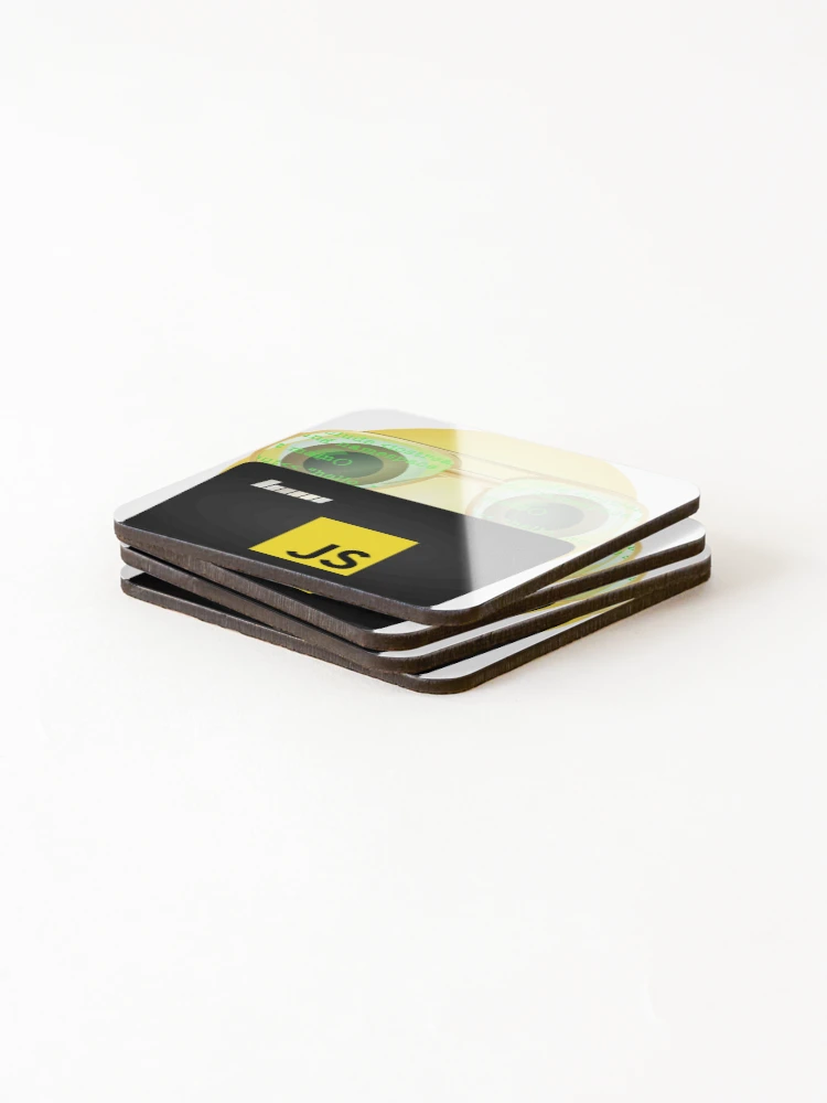 Thumbnail 4 of 5, Coasters (Set of 4), JavaScript programmer coding. designed and sold by Art-Vibrations.