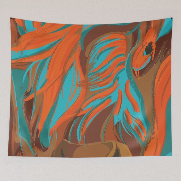 Item preview, Higland Style Acrylic Beef (Orange and Blue) designed and sold by Antoine Marineau Bélanger.