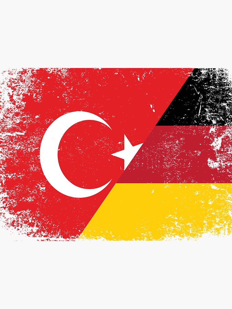 Impression photo for Sale avec l'œuvre « Türkei Deutschland Türkische Flagge  Türkiye Halb Türke » de l'artiste Lenny Stahl