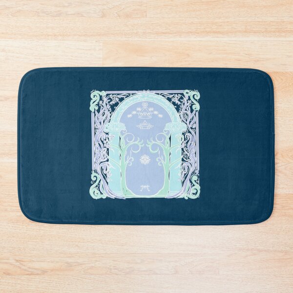 Item preview, Color version of Moon lit Forest mountain path secret door in the style of J.R.R.Tolkien designed and sold by Trendykidxoai.