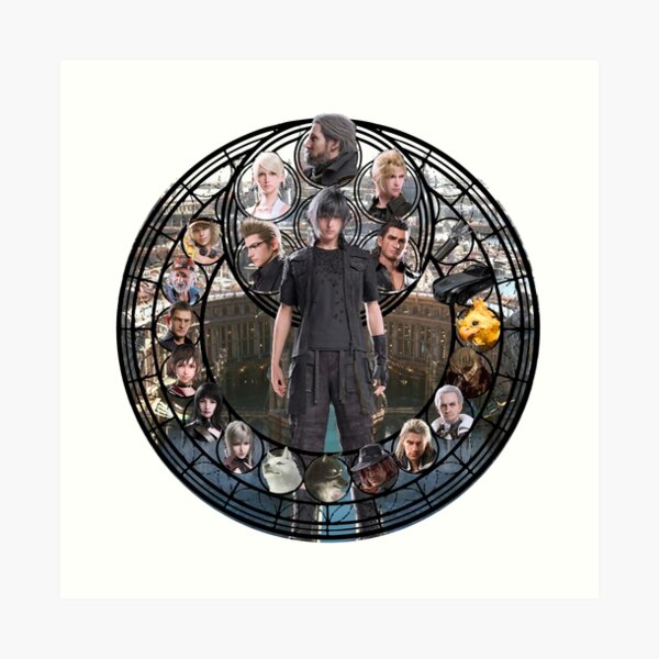 Final Fantasy XV Stained Glass Art Print