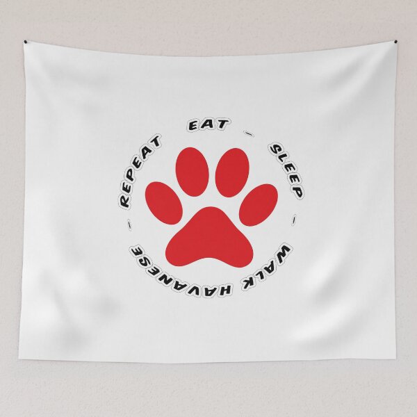 Item preview, eat sleep walk havanese repeat funny dog walking designed and sold by randomdogshirt.