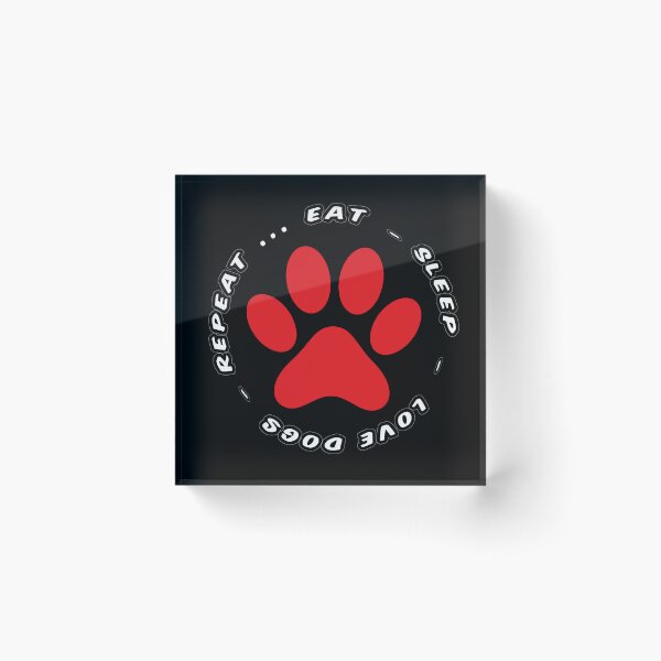 Item preview, eat sleep love dogs repeat funny dog lovers designed and sold by randomdogshirt.