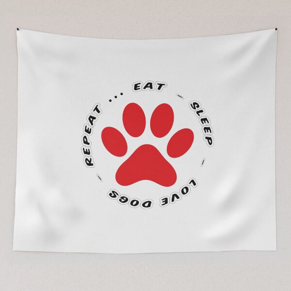 Item preview, eat sleep love dogs repeat funny dog lovers designed and sold by randomdogshirt.