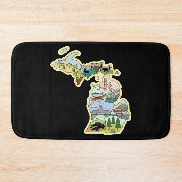 Item preview, Michigan Illustrated Map - Great Lake Michigan Detroit Lake Superior Souvenir designed and sold by merchzy.