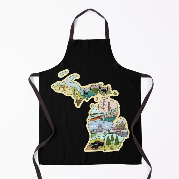 Item preview, Michigan Illustrated Map - Great Lake Michigan Detroit Lake Superior Souvenir designed and sold by merchzy.