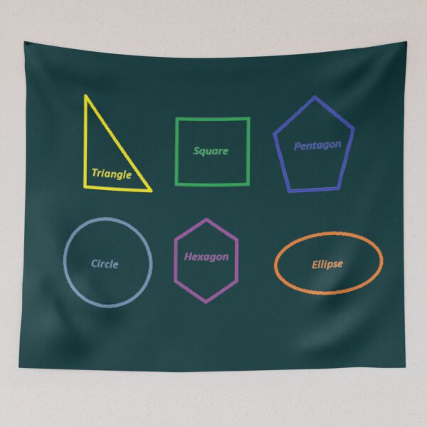Item preview, Colorful geometry shapes art (educational) designed and sold by Darkies-store.