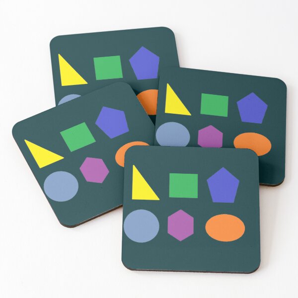 Item preview, Colorful geometry shapes art (educational) designed and sold by Darkies-store.