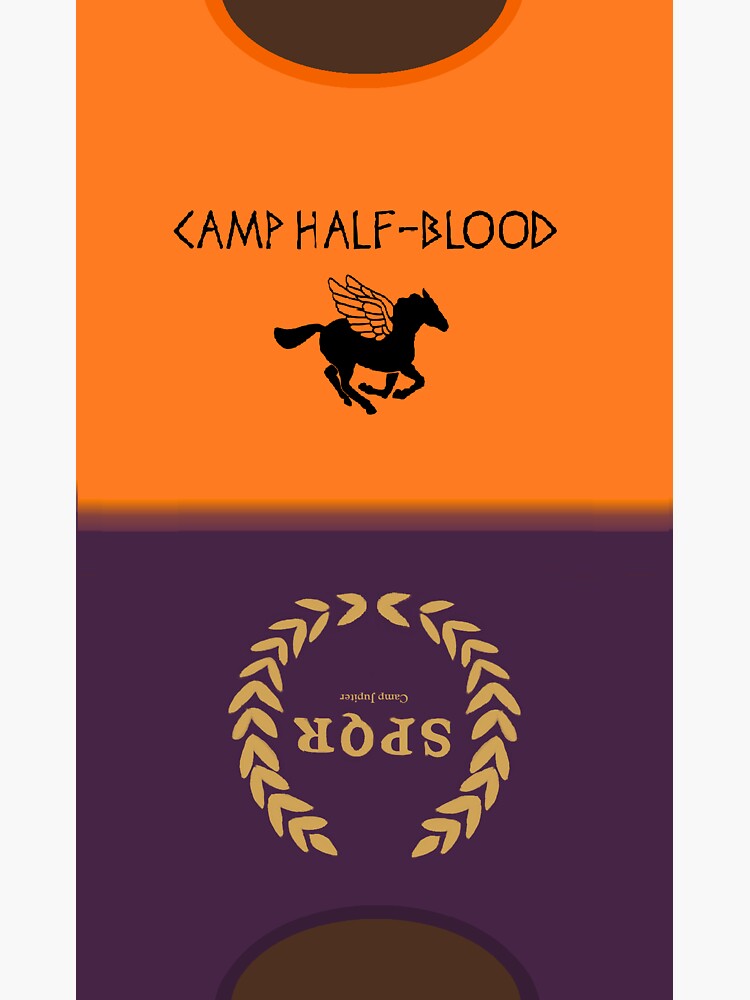 "Camp Half Blood and Camp Jupiter Shirt" Sticker by madarc Redbubble